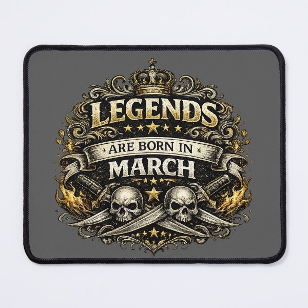 Item preview, Legends Are Born In March Vintage Masculine Typography Design | March Birthday Gift for Men designed and sold by Szapeee.