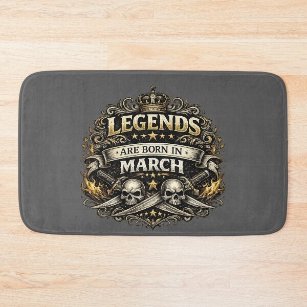 Item preview, Legends Are Born In March Vintage Masculine Typography Design | March Birthday Gift for Men designed and sold by Szapeee.