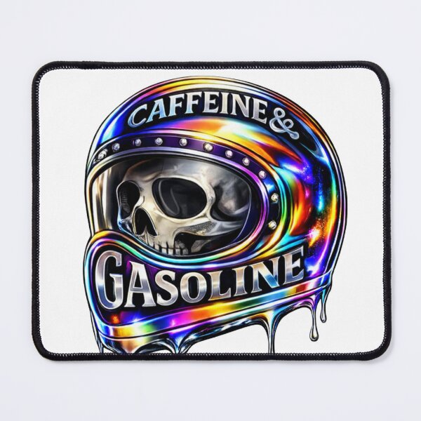 Item preview, Copy of Caffeine & Gasoline Skull Helmet – Biker Motorcycle Graphic designed and sold by Harbidge.