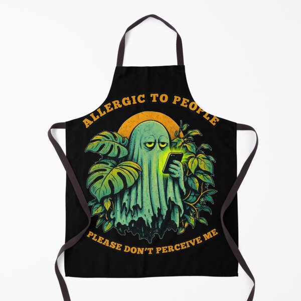Item preview, Allergic to People Ghost Shirt – Funny Introvert Vintage Horror Tee designed and sold by Mythic Ink Studio.