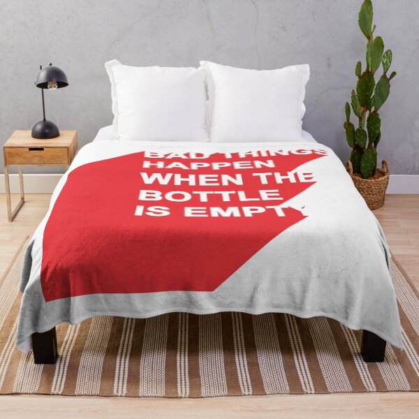 Item preview, Bad Things Happen When The Bottle Is Empty – Funny Drinking Quote Bold Humor Design designed and sold by artworkathome.