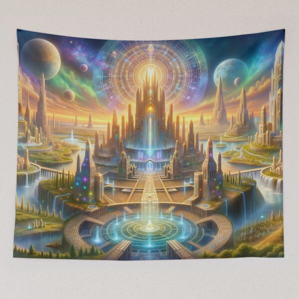 Item preview, Golden Age of Atlantis - Galactic City of Light designed and sold by FriskyLemur.