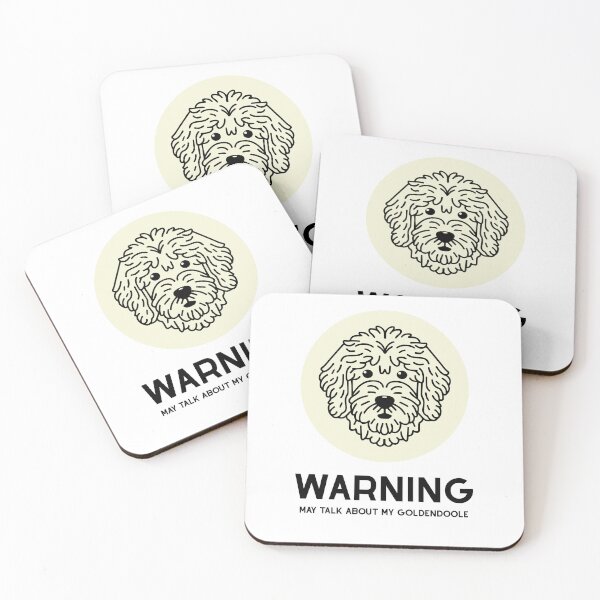 Item preview, Goldendoodle Cute Line Art Design warning may talk about my goldendoodle designed and sold by PeriwinkleStone.
