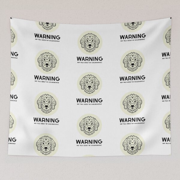 Item preview, Goldendoodle Cute Line Art Design warning may talk about my goldendoodle designed and sold by PeriwinkleStone.