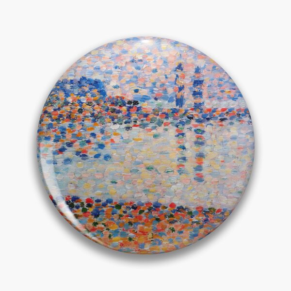 Item preview, Gravelines Channel by Georges Seurat: Neo Impressionist Pointillist Harbor Poster designed and sold by artofuniverse.