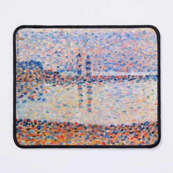 Item preview, Gravelines Channel by Georges Seurat: Neo Impressionist Pointillist Harbor Poster designed and sold by artofuniverse.