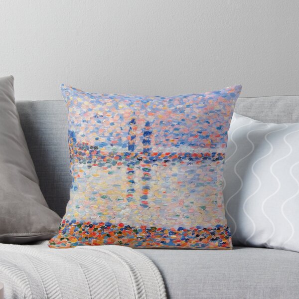 Item preview, Gravelines Channel by Georges Seurat: Neo Impressionist Pointillist Harbor Poster designed and sold by artofuniverse.