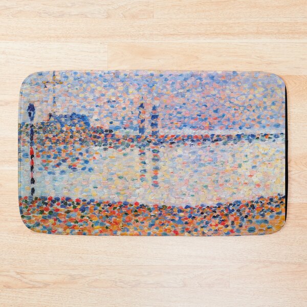 Item preview, Gravelines Channel by Georges Seurat: Neo Impressionist Pointillist Harbor Poster designed and sold by artofuniverse.