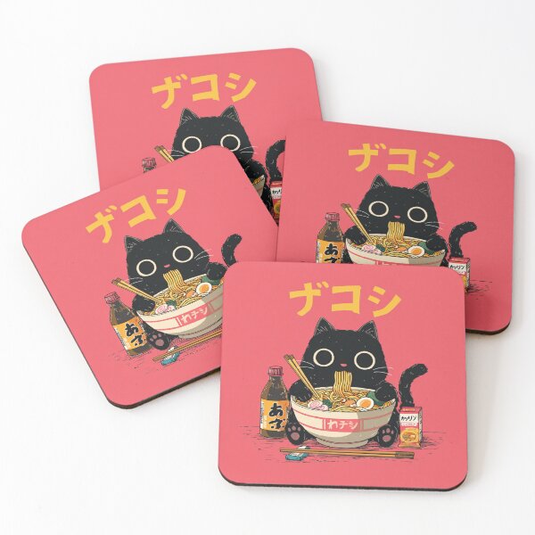 Item preview, Black Kitten Ramen Japanese Funny Graphic Tees Kawaii Cat Anime Gifts designed and sold by GrinGalore.