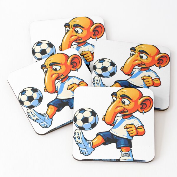 Item preview, Mascot Willy plays football (Football Willy) Long Nose designed and sold by Kimenta Fashion.