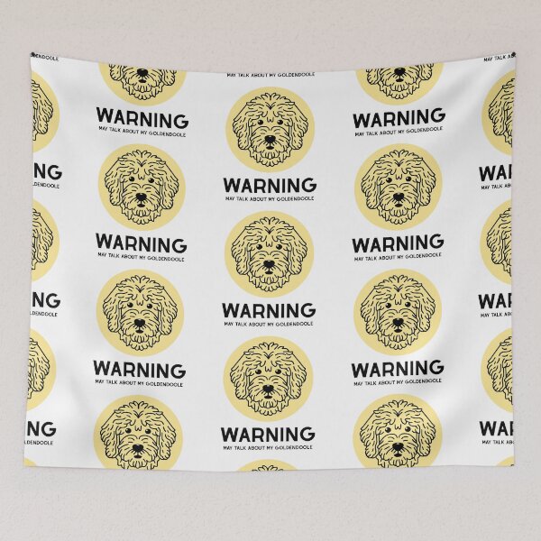 Item preview, Goldendoodle Cute Line Art Design warning may talk about my goldendoodle designed and sold by PeriwinkleStone.