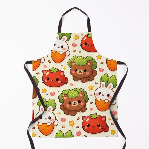 Item preview, Kawaii Vegetable Animal Friends Seamless Pattern designed and sold by aminz4.