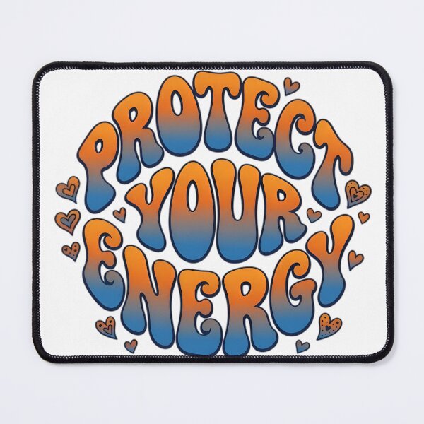 Item preview, Vibrant Retro 70s Protect Your Energy Groovy Typography Art designed and sold by AlanyaArtX.