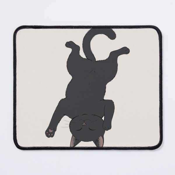 Item preview, Funny Sleeping Upside Down Black Cat Derp Meme designed and sold by Cipher & Soul.