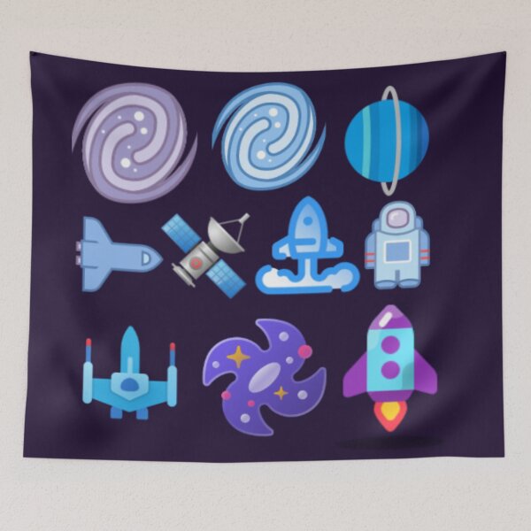 Item preview, Artemis II Space Exploration - Cute Galaxy & Rocket Flat Art Sticker Pack designed and sold by Yasmine Mohammed.