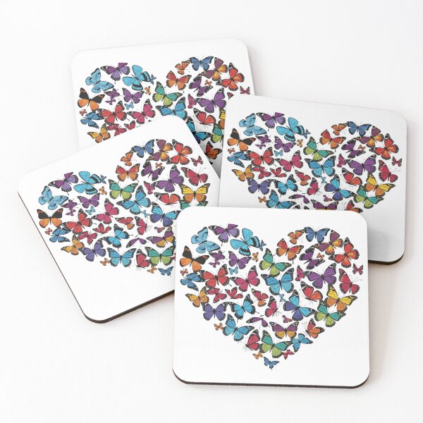 Item preview, Colorful Butterfly Heart Nature Illustration designed and sold by LoveDesignMania.