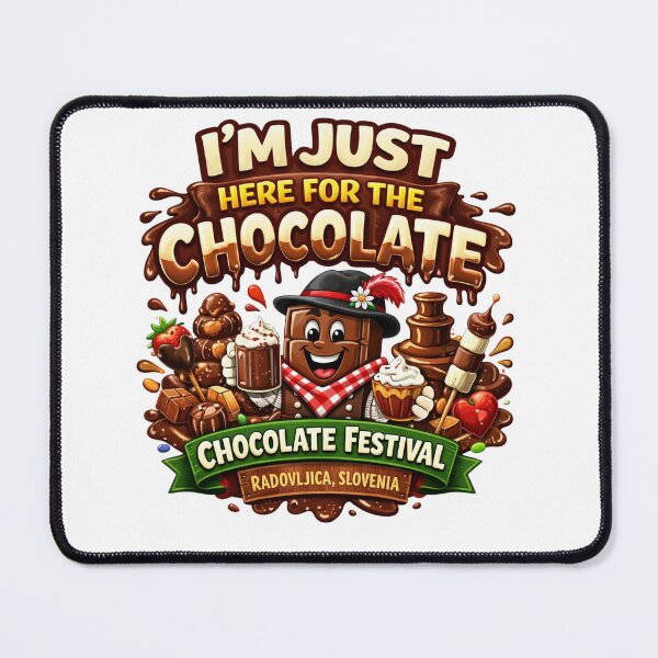 Item preview, I’m Just Here for the Chocolate – Funny Chocolate Festival Lover Design | Radovljica Chocolate Festival Shirt designed and sold by Sushikidsntod.