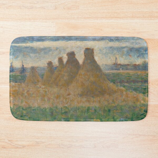Item preview, Haystacks by Georges Seurat: Neo Impressionist Landscape Fine Art Printv designed and sold by artofuniverse.