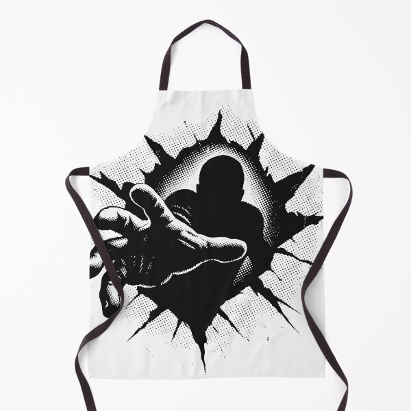 Item preview, A dramatic black silhouette reaches through a torn hole in a wall, hand extended toward the viewer in bold comic halftone style, evoking urgency designed and sold by Dejbar.