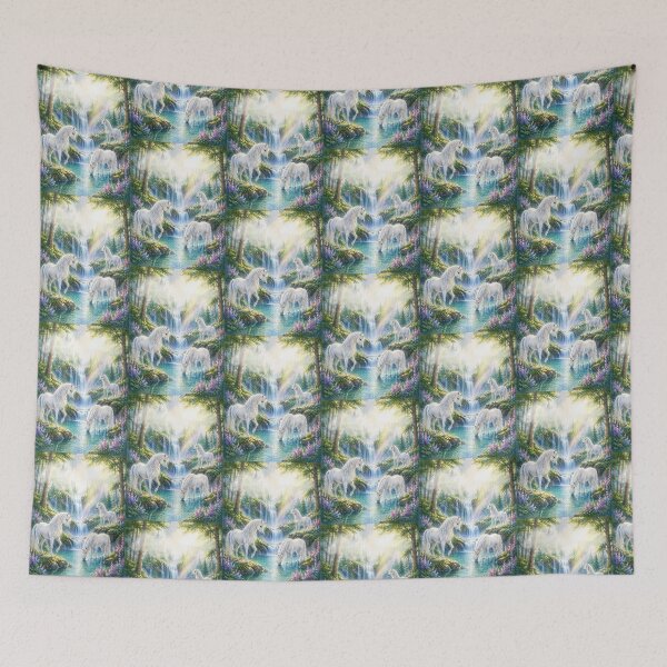 Item preview, Unicorn Waterfall Fantasy Happy Birthday designed and sold by inspired-works.