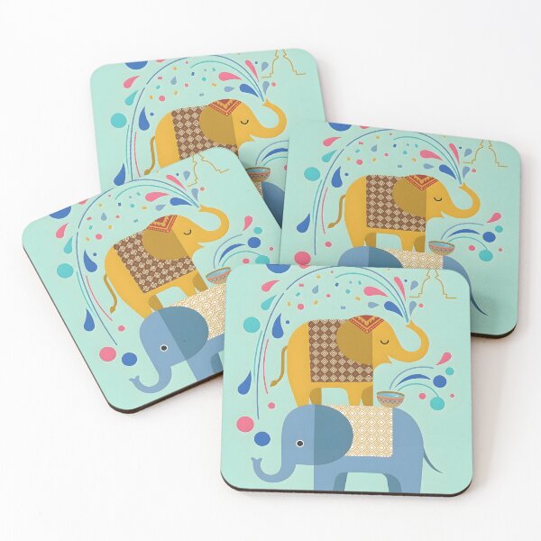 Item preview, Songkran Festival: Joyful Elephants Splash designed and sold by MrNornally.