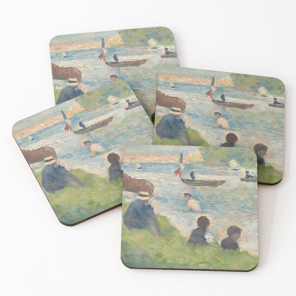Item preview, Horse and Boats Study for Bathers at Asnières by Georges Seurat: River Scene Poster designed and sold by artofuniverse.