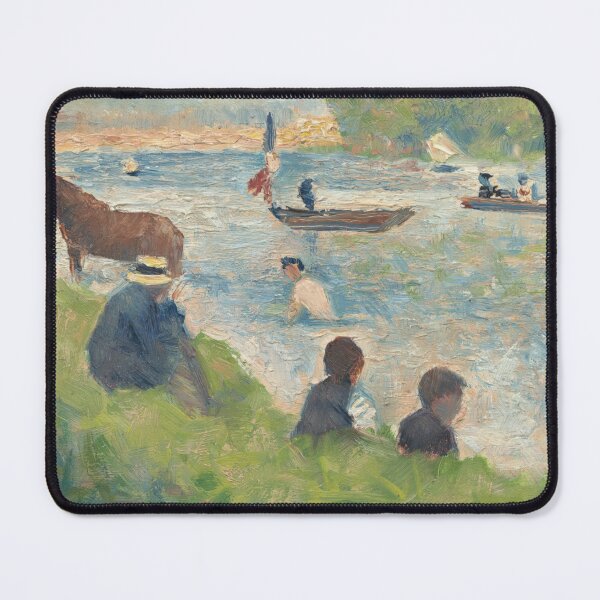 Item preview, Horse and Boats Study for Bathers at Asnières by Georges Seurat: River Scene Poster designed and sold by artofuniverse.