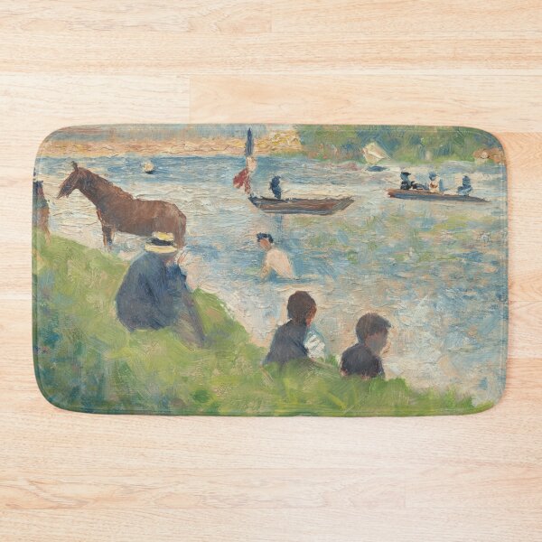 Item preview, Horse and Boats Study for Bathers at Asnières by Georges Seurat: River Scene Poster designed and sold by artofuniverse.
