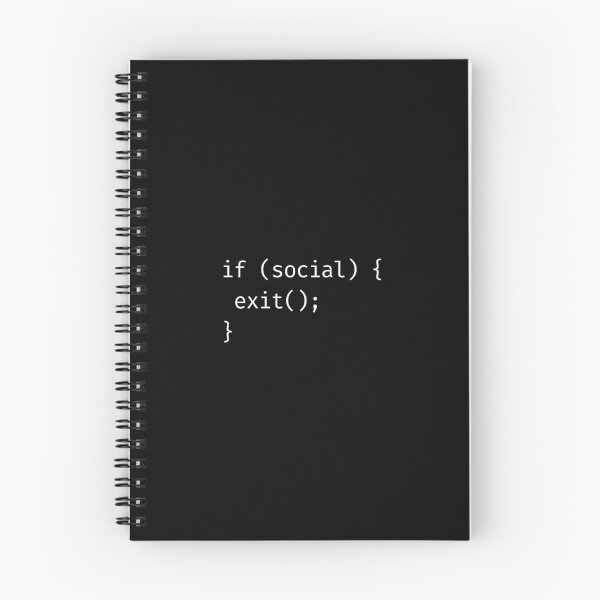 Item preview, if (social) exit(); code humor designed and sold by SuperChillPrint.