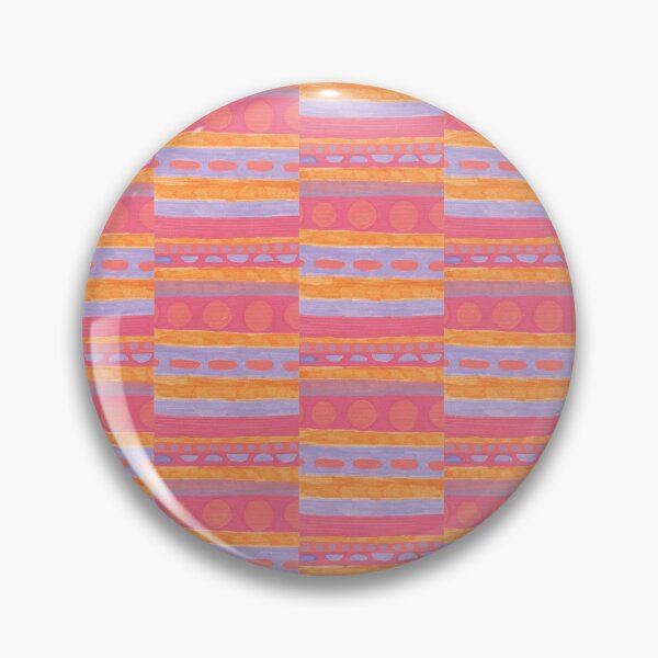 Item preview, Pink Orange Geometric Stripe Pattern designed and sold by ColorWander.