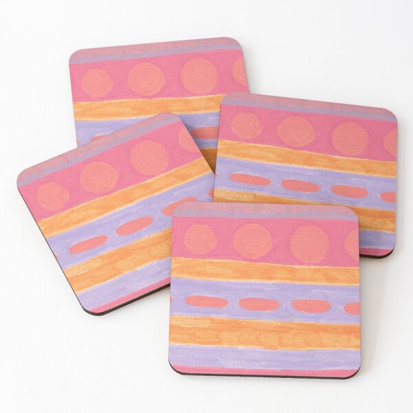Item preview, Pink Orange Geometric Stripe Pattern designed and sold by ColorWander.