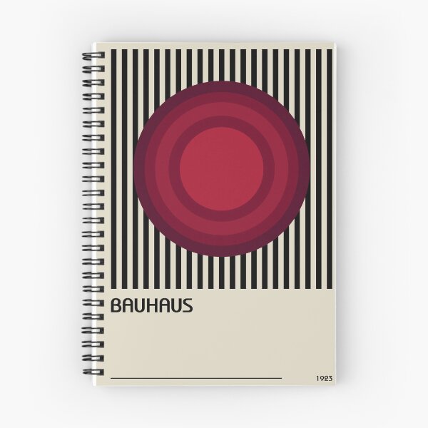 Item preview, Bauhaus poster circles red designed and sold by ArchitecturNest.