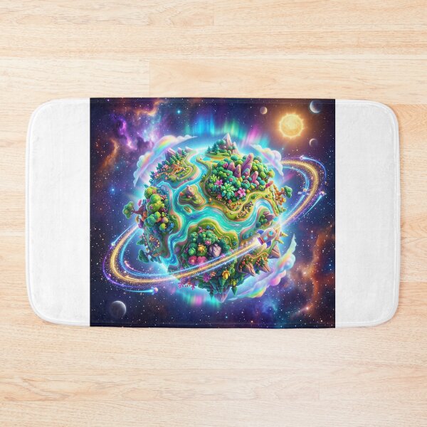 Item preview, Colorful Fantasy Planet – Dreamy Space Landscape Illustration designed and sold by sabahn.