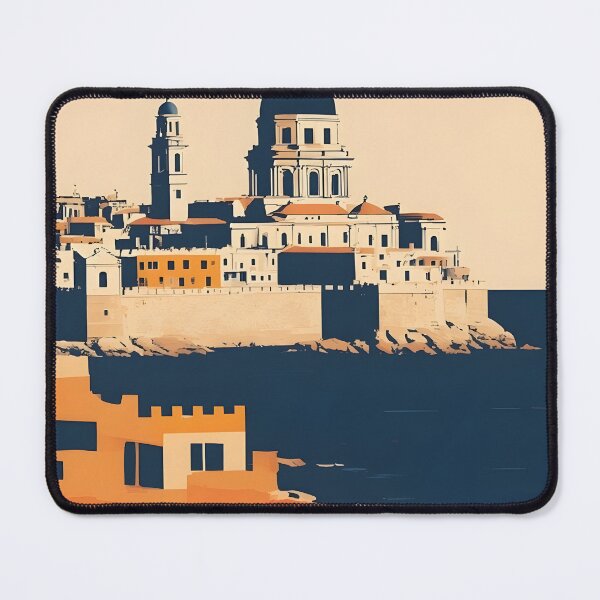 Item preview, Valletta Malta Skyline Minimalist Retro Art designed and sold by NUTMA Design.