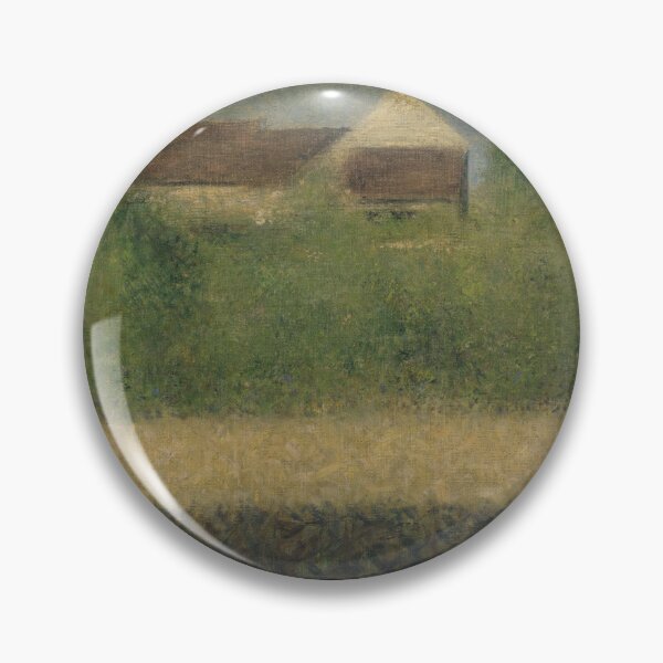 Artikelvorschau, Häuser und Gärten von Georges Seurat: Minimalistisches pointillistisches Landschaftsposter entworfen und verkauft von artofuniverse.