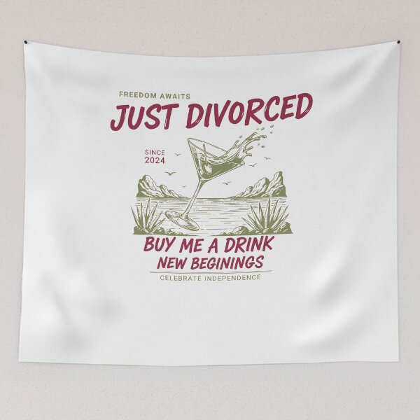Item preview, Divorce Just Divorced Buy Me A Drink Freedom designed and sold by LuminOrb.
