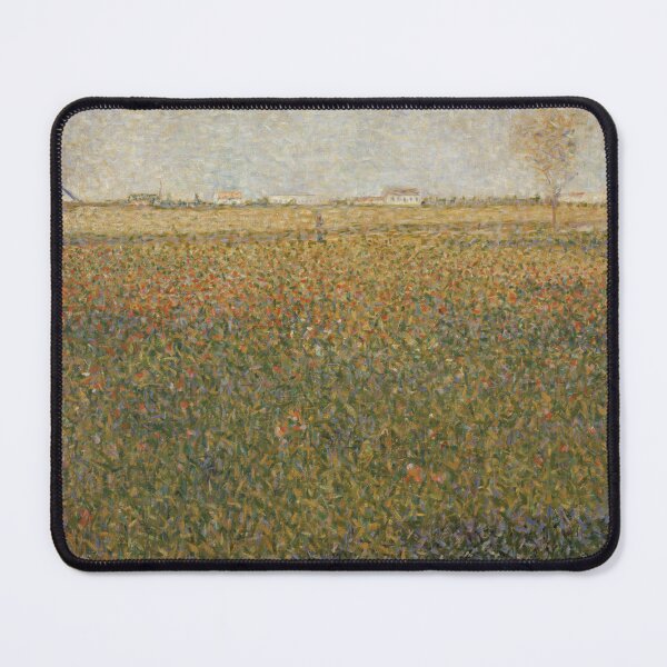 Item preview, La Luzerne Saint Denis by Georges Seurat: Neo Impressionist Field Landscape Poster designed and sold by artofuniverse.