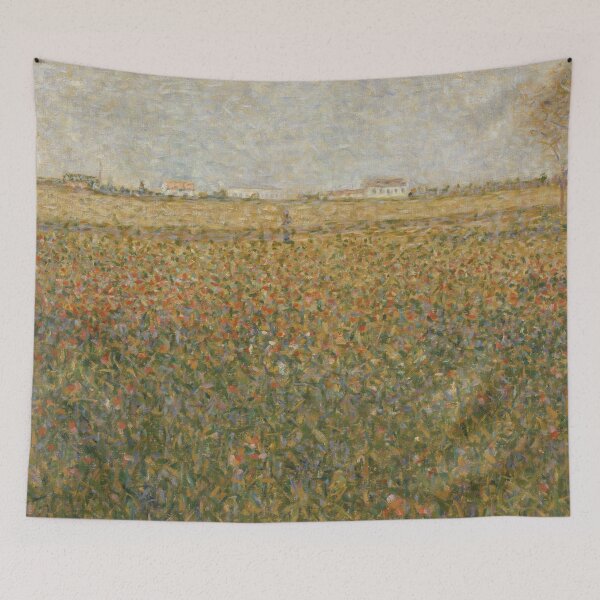 Item preview, La Luzerne Saint Denis by Georges Seurat: Neo Impressionist Field Landscape Poster designed and sold by artofuniverse.