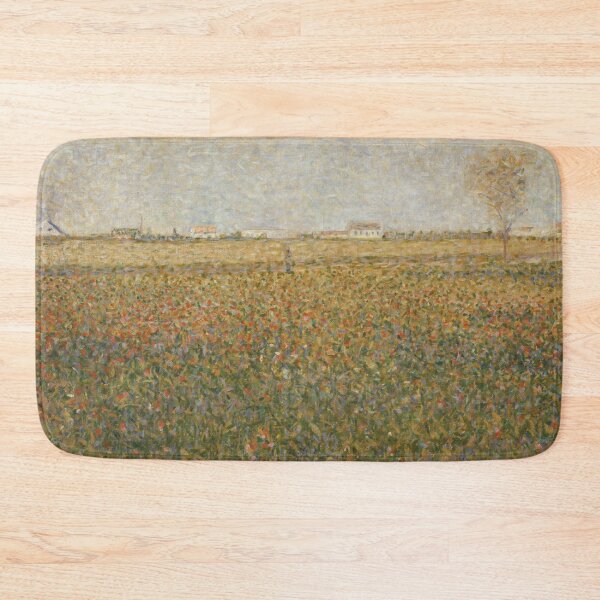 Item preview, La Luzerne Saint Denis by Georges Seurat: Neo Impressionist Field Landscape Poster designed and sold by artofuniverse.