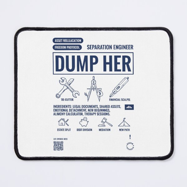 Item preview, Divorce Humor Dump Her Newly Divorced Ex Wife designed and sold by LuminOrb.