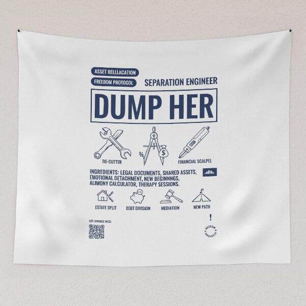 Item preview, Divorce Humor Dump Her Newly Divorced Ex Wife designed and sold by LuminOrb.