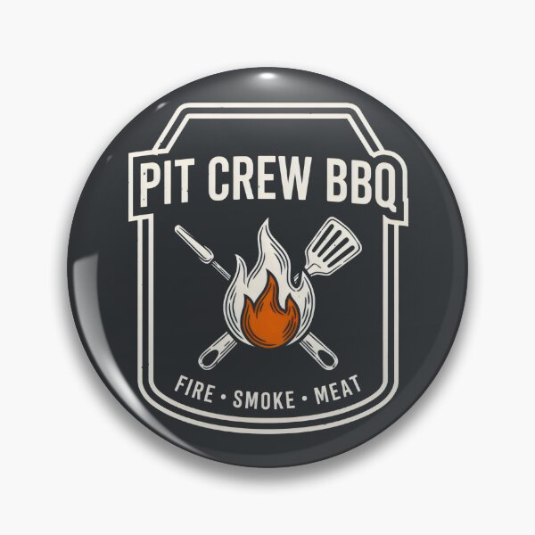 Item preview, Pit Crew BBQ Fire Smoke Meat Logo designed and sold by SplashTastic.