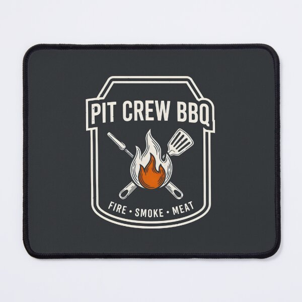 Item preview, Pit Crew BBQ Fire Smoke Meat Logo designed and sold by SplashTastic.
