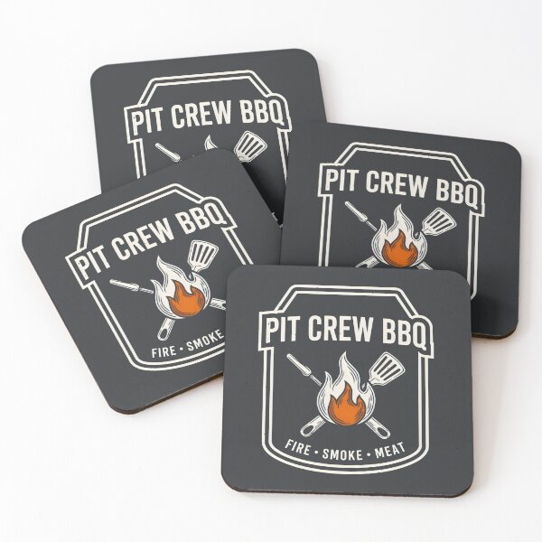 Item preview, Pit Crew BBQ Fire Smoke Meat Logo designed and sold by SplashTastic.