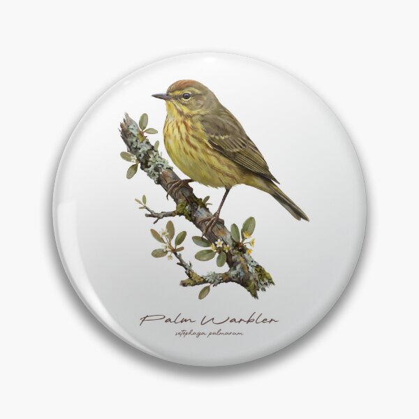 Item preview, Palm Warbler on Flowery Branch designed and sold by Takeda-art.