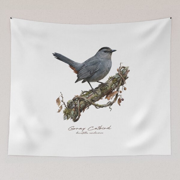 Item preview, Gray Catbird on Rustic Branch designed and sold by Takeda-art.