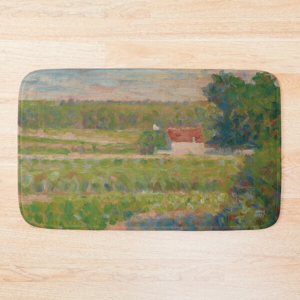 Item preview, La Maison Au Toit Rouge by Georges Seurat: Neo Impressionist Country Landscape designed and sold by artofuniverse.