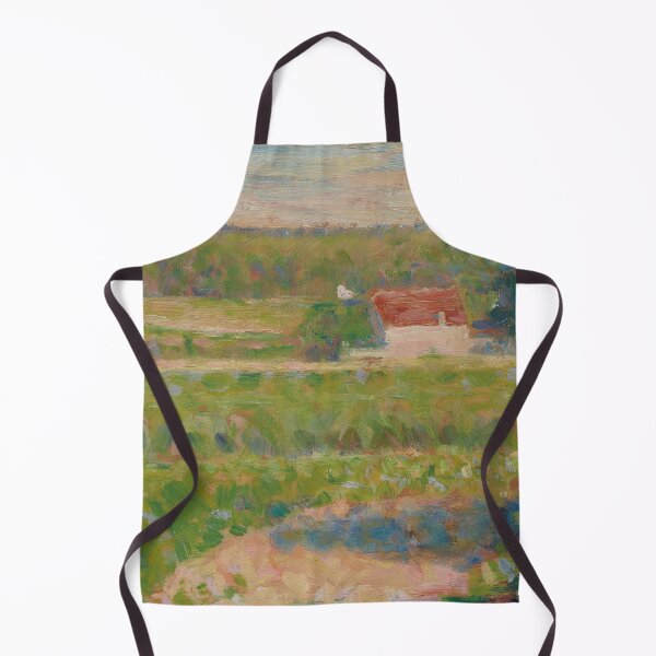 Item preview, La Maison Au Toit Rouge by Georges Seurat: Neo Impressionist Country Landscape designed and sold by artofuniverse.