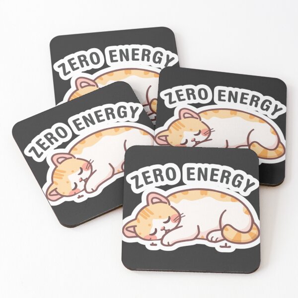 Item preview, Lazy Cat Sticker – Zero Energy Funny Cat Meme Cute Tired Cat Sticker designed and sold by Pransis_Diginer_26.