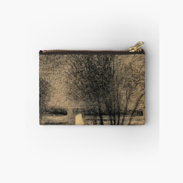 Item preview, La Voile Blanche by Georges Seurat: Twilight Riverside Fine Art Poster designed and sold by artofuniverse.